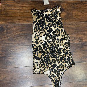 Gaze Leopard Print Body Suit Sz S